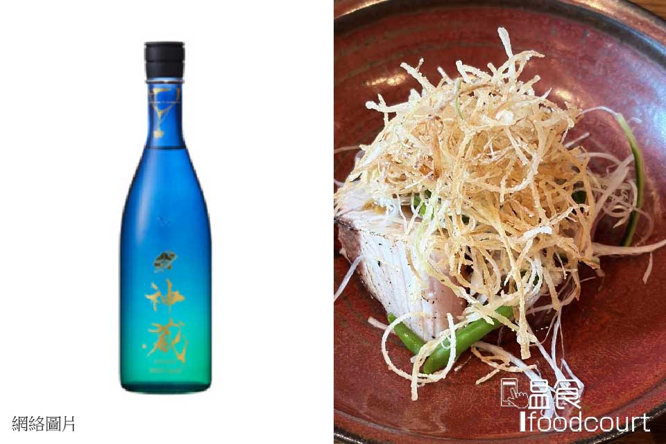 神藏 瑠璃純米 配菜：油甘魚他他